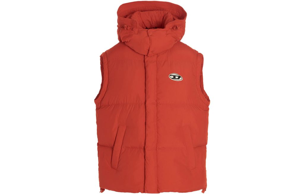 DIESEL Red Men's Gilets DIESEL