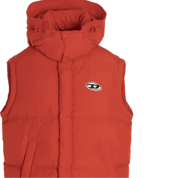DIESEL Red Men's Gilets DIESEL