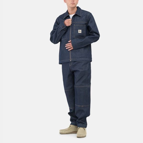 Stussy  Denim Zip Up Work Shirt  