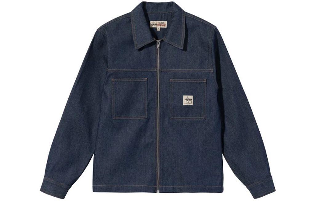 Stussy  Denim Zip Up Work Shirt  