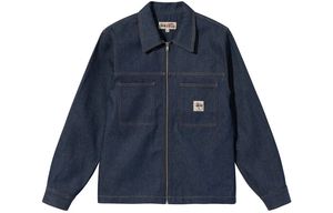 Stussy  Denim Zip Up Work Shirt  