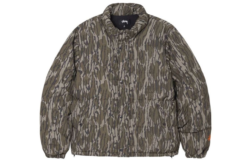 Stussy Mossy Oak Down Puffer Jacket Logo   