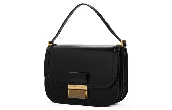 CHARLES&KEITH ck  PU    Dark Moss/Black/Oat