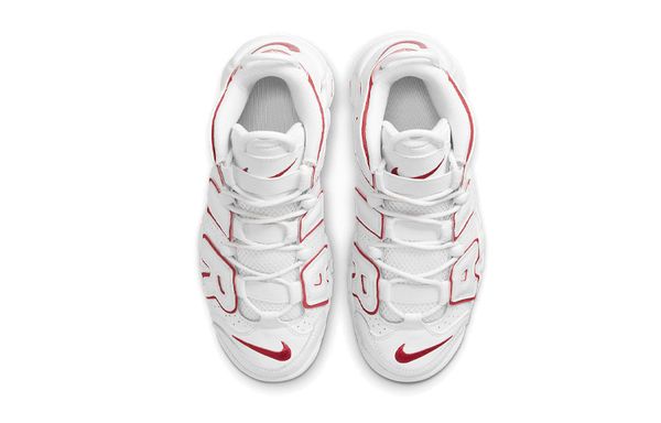 Nike Air More Uptempo "White Varsity Red Outline" GS 2021